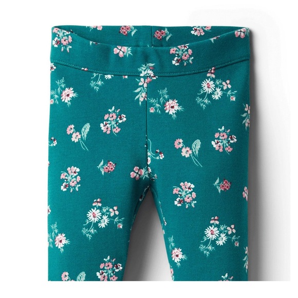 NEW WOT Janie&Jack Set of Floral Ponte Pants - Picture 3 of 10